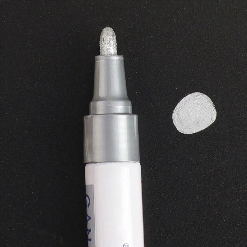 1pcs White Waterproof Cars Wheel Tire Oily Mark Pen Auto Rubber Tyre Paint Pen Cd Metal Permanent Paint Marker Graffiti Touch Up