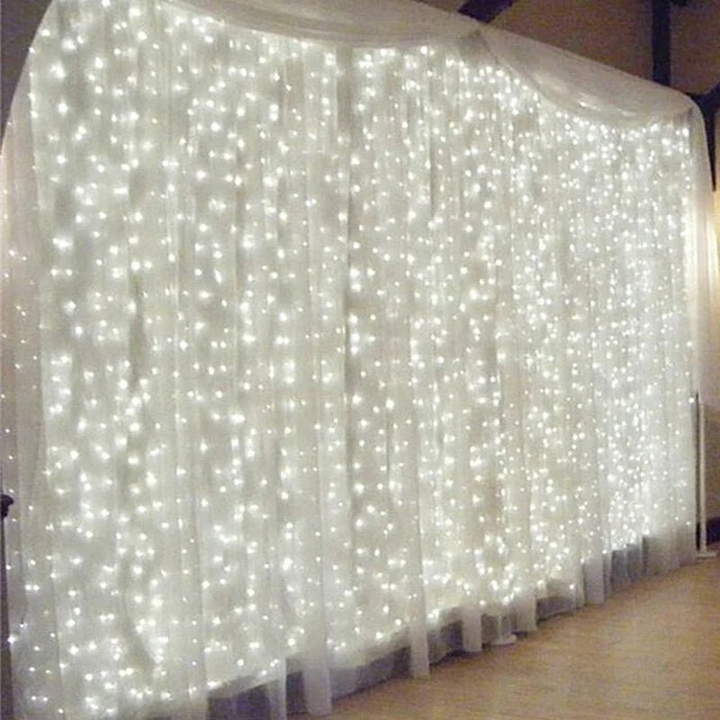 3/4/6M USB LED Curtain 8Modes Remote Control String Lights Holiday Wedding Fairy Garland Lights For Bedroom Living Room Decor