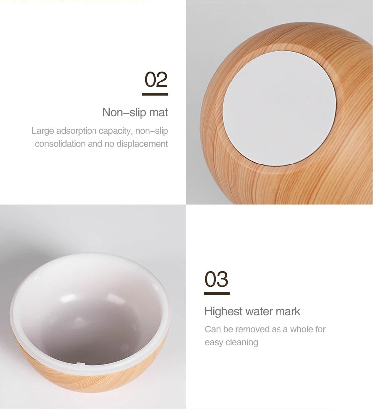 USB Ultrasonic Cool Mist Sprayer Essential Oil Fragrance Mini Home Wood Grain Air Humidifier Electric Air Aroma Diffuser Purifie