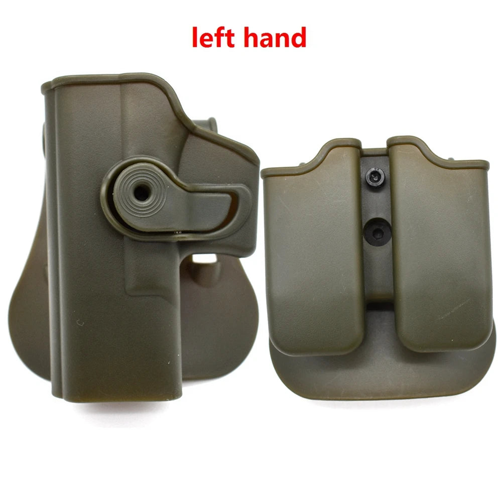 Left Hand Gun Holster IMI Glock Gun Case Pistol Gun Holster for Gen 1-4 Glock 17 waist with 9mm Mag Pouch Hunting Accessories