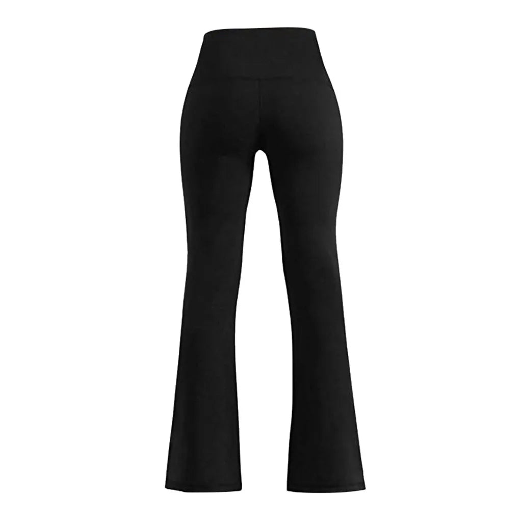 Women Flare Leggings High Waist Wide Leg Yoga Pants Seamless Fitness Workout Tights Gym Sports Trousers Casual Slimming Clothing