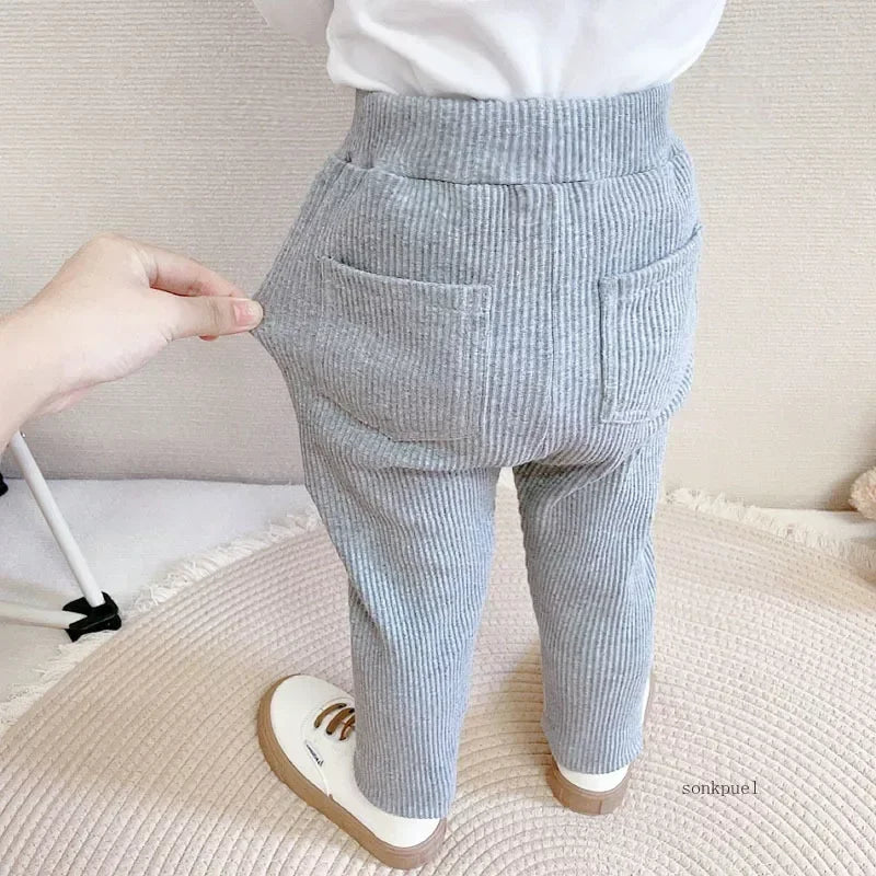 New Baby Girls Boys Leggings Cotton Big PP Pants Spring Autumn Kids Girl Pants Fashion High Waist Long Trousers Children's Pant