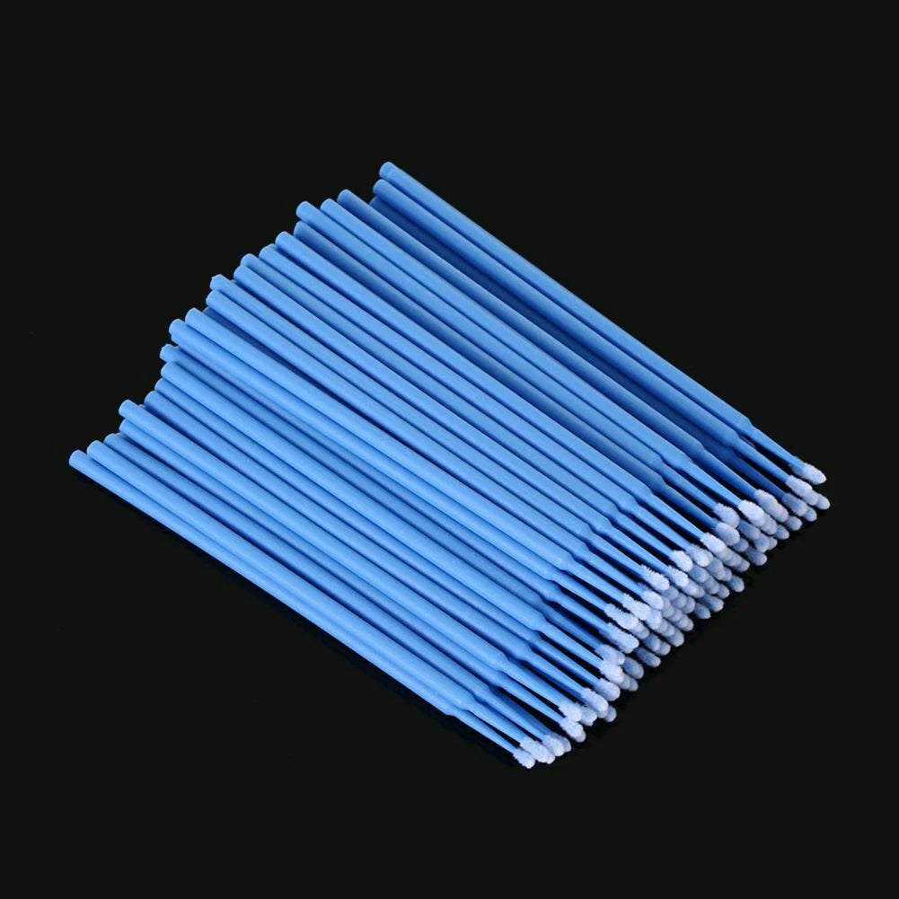 100Pcs Up Paint Micro Brush Tips 1.5mm Mini Car Touch Up Paint Micro Brush Purple Auto Applicator Sticks Detailing Car Products