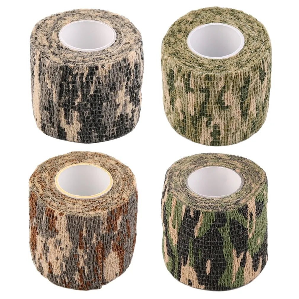 1pc Camouflage Invisible Tape Camo Form Reusable Self Cling Camo Hunting Rifle  Fabric Tape Wrap Outdoor Camping Accessories