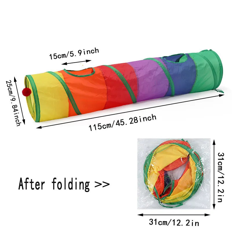 Cat Tunnel Foldable Cat Tunnel Pet Supplies Cat S T Y Pass Play Tunnel Cat Toy Breathable Drill Barrel for Indoor loud paper