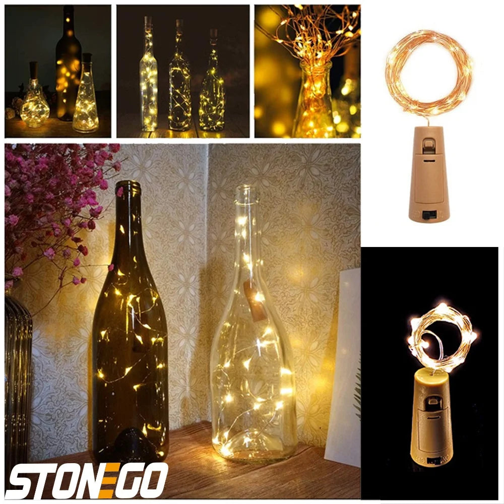 2M 20 LED Bottle Light Fairy Lights Cork Mood Lights Wine Bottle Night Light for Party, Garden, Christmas, Wedding Decoration