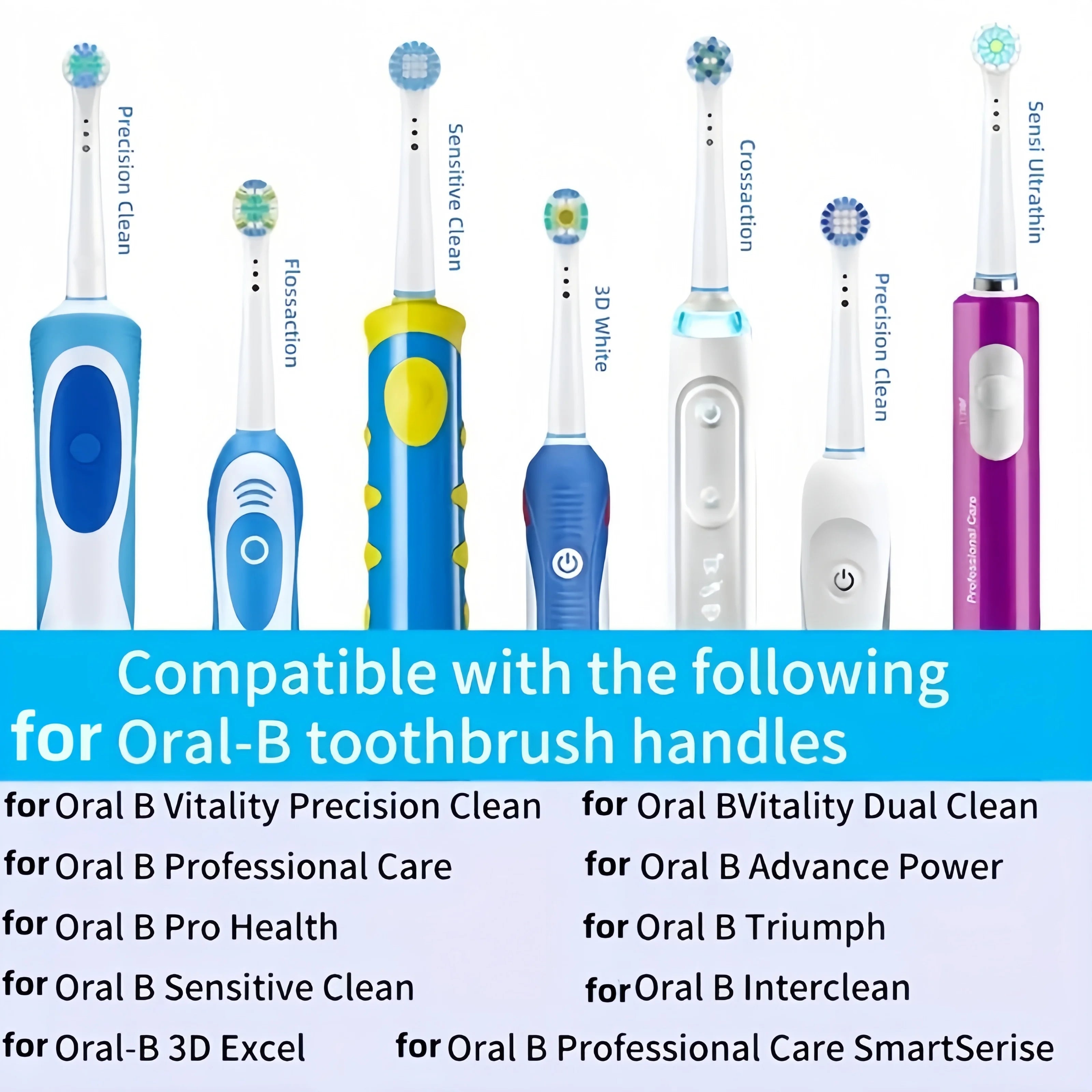 4/12/16Pcs Replacement Toothbrush Heads Compatible with Oral-B Braun Professional Electric Toothbrush Heads Brush Heads