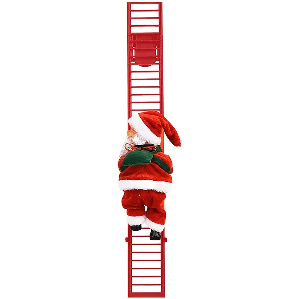 2024 Electric Climbing Ladder Music Santa Claus Doll Christmas Ornament Decoration Christmas Gift Christmas Tree Hanging Decor