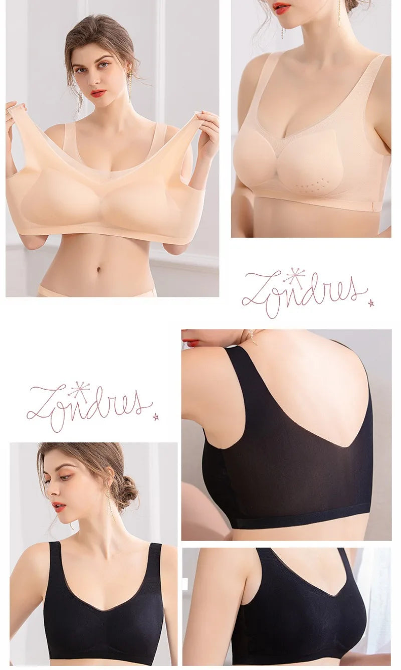 Lingerie Bra Sportswear Summer Underwear for Women Yoga Gym Sports Vest Ultra-thin Plus Size Ice Silk Seamless Beauty Back Bras