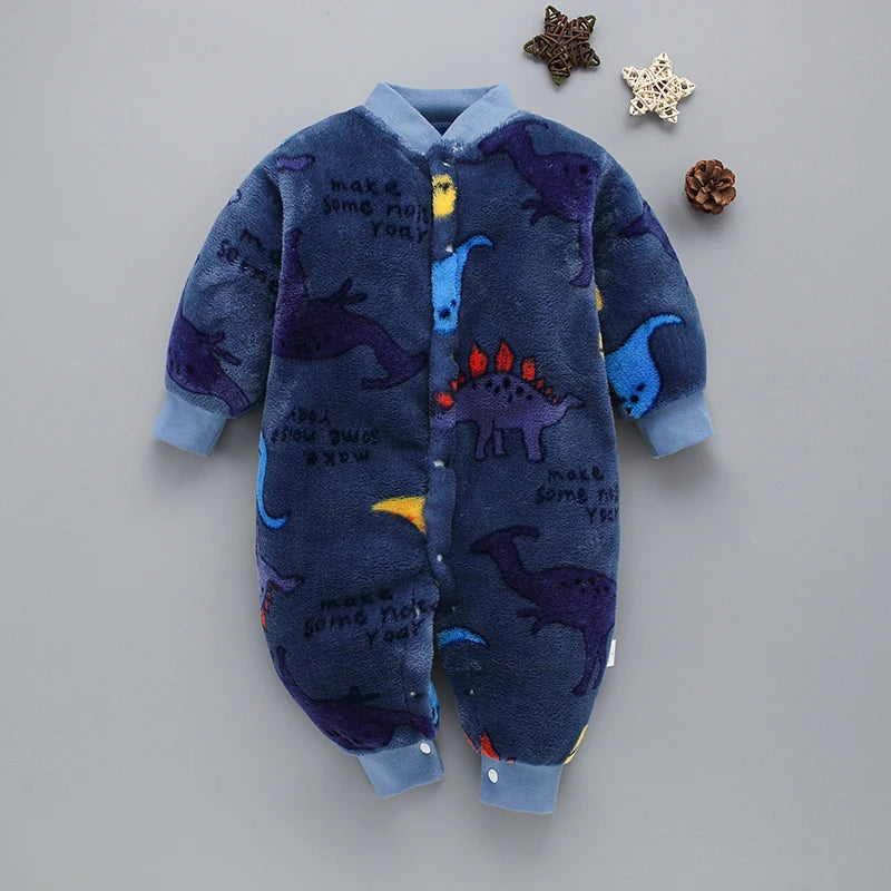 Newborn Baby Spring Winter Clothes Infant Jacket for Girls Jumpsuit for Boys Soft Flannel Bebe Romper Baby Clothes 0-18 Month