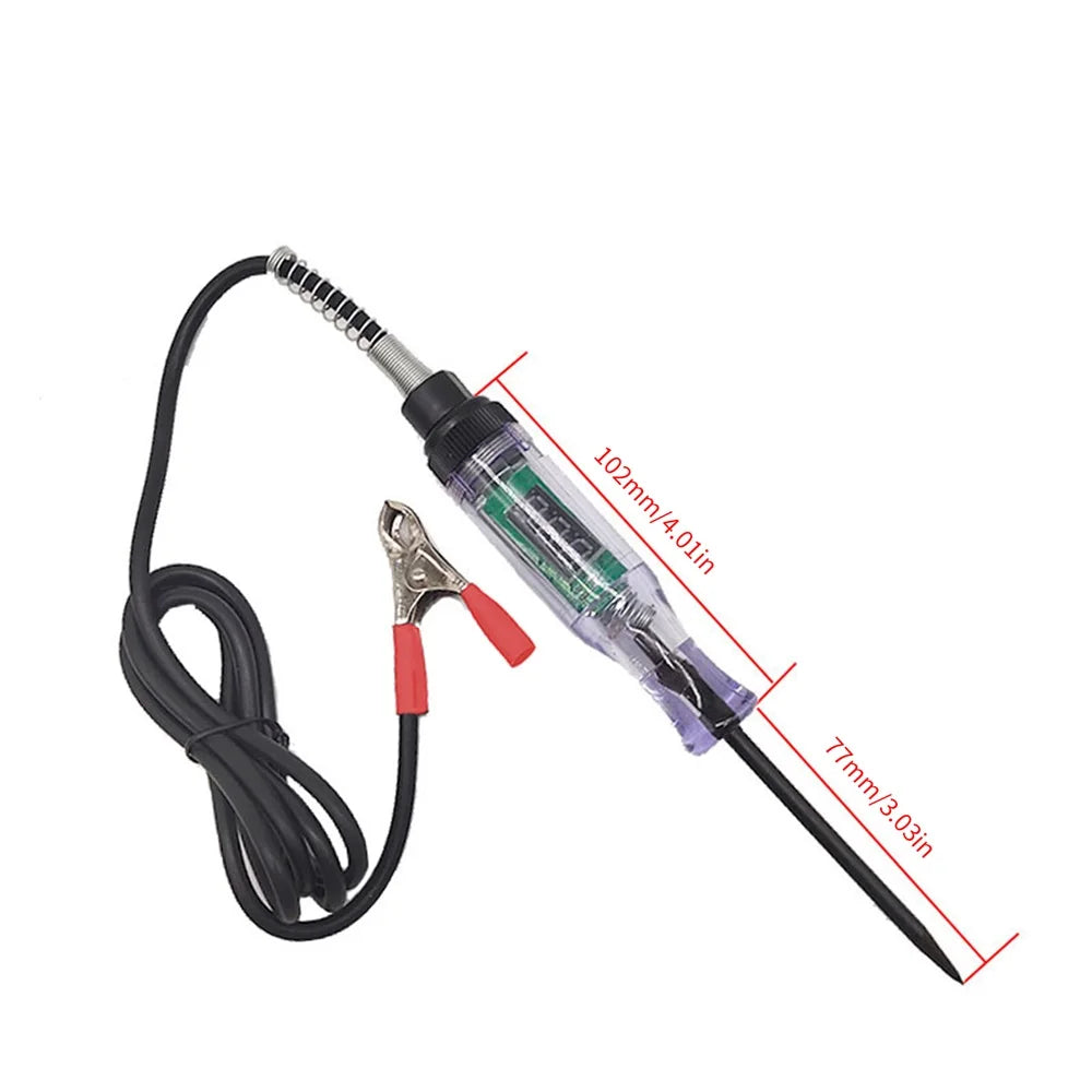 6V 12V 24V Auto Truck Voltage Circuit Tester DC Digital Display Long Probe Pen Light Bulb Automobile Diagnostic Tool Auto Repair