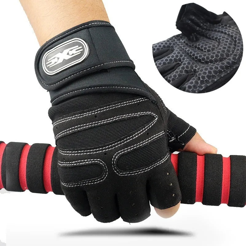 Gym Gloves for Men Women Fitness Weight Lifting Wristband Gloves Body Building Training Sports Exercise Cycling Glove Shockproof