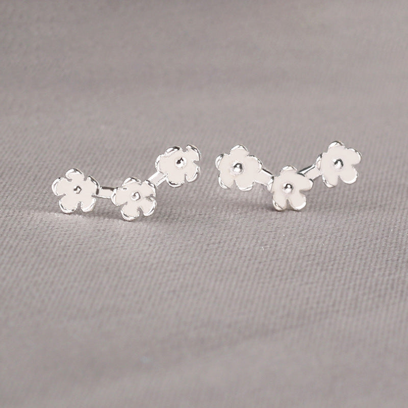 925 Silver Needles Lovely Mini Stud Earrings Women Cute Heart Star Moon Daisy Christmas Xmas Planet Butterfly Ear Studs