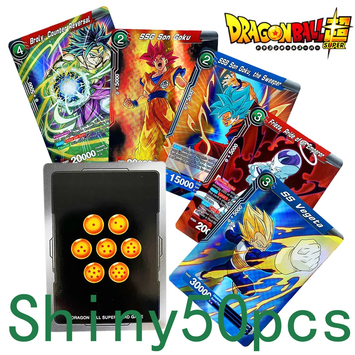 Dragon Ball Cards in English Shiny Son Goku Saiyan Vegeta Trading Proxy Collection Card Anime Battle Carte for Children Gift Toy