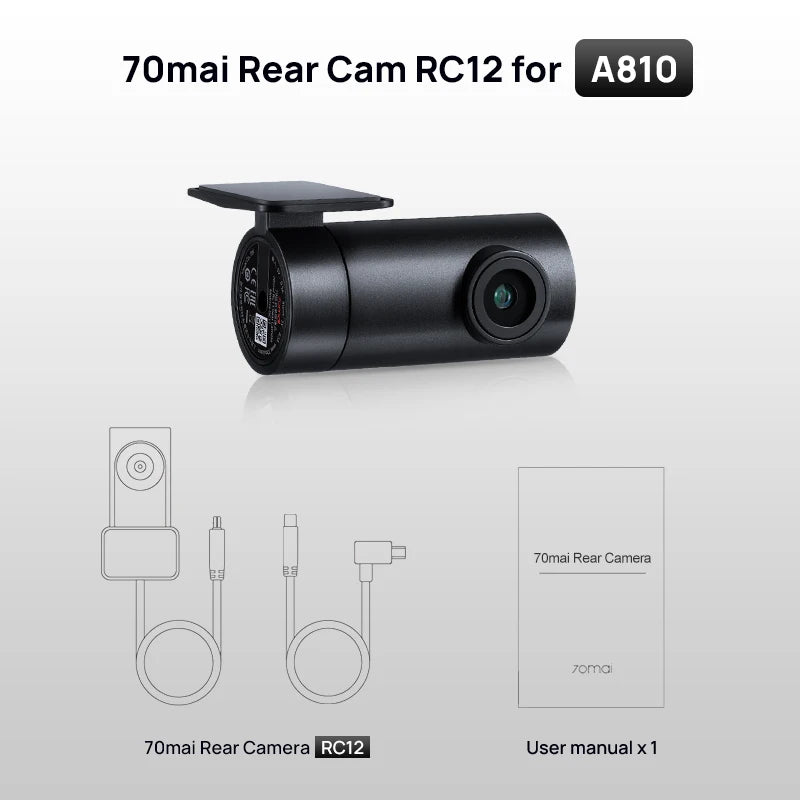 70mai 4K Dash Cam A810 Ultra HD Built-in GPS ADAS Auto Record 150FOV Motion Detection 70mai A810 4G Car DVR Support Rear Cam