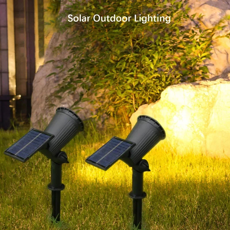 2/9 Led Solar Powered Lamp Adjustable Solar Spotlight In-Ground IP65 Waterproof Landscape Wall Light Outdoor Lighting