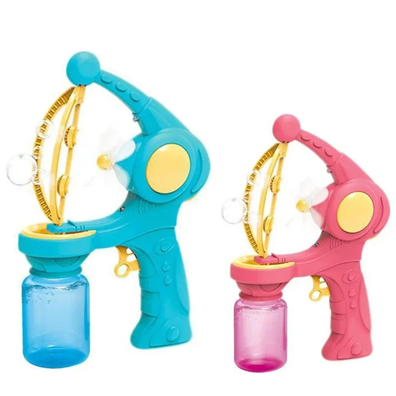 Fully Automatic Bubble Machine Rocket Electric Soap Bubble Gun Boys Girls Toys Children's Day Gift for Outdoor Party Playtime