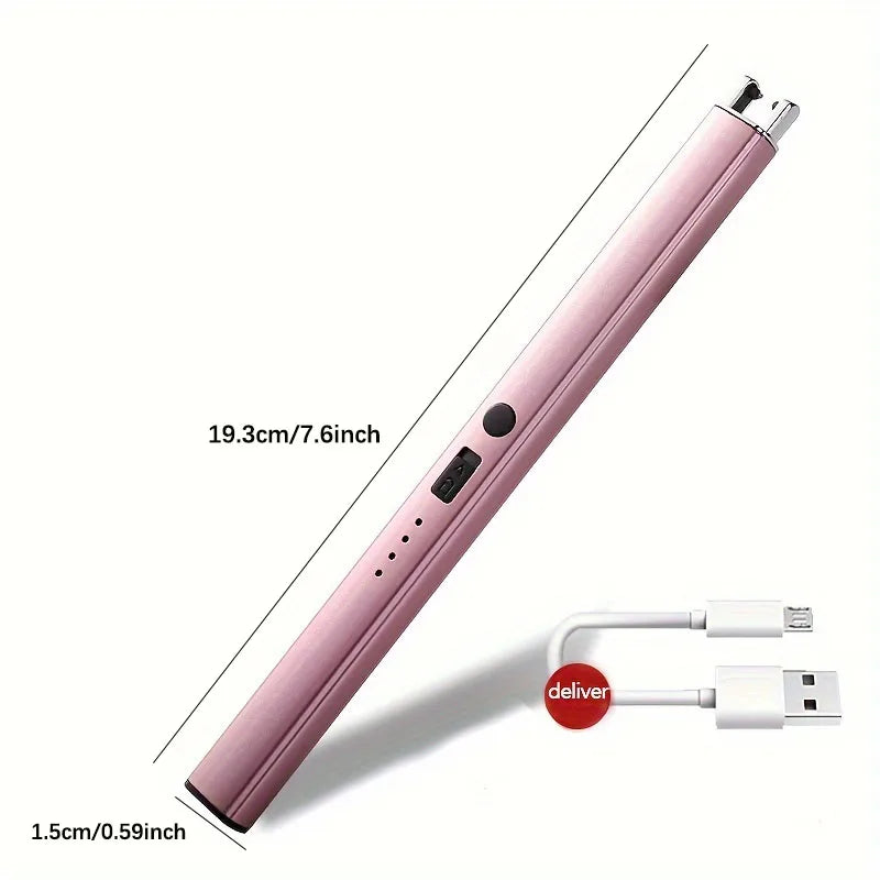 A USB rechargeable igniter, pulse ignition windproof design, soft neck suitable for candles, aromatherapy, outdoor camping