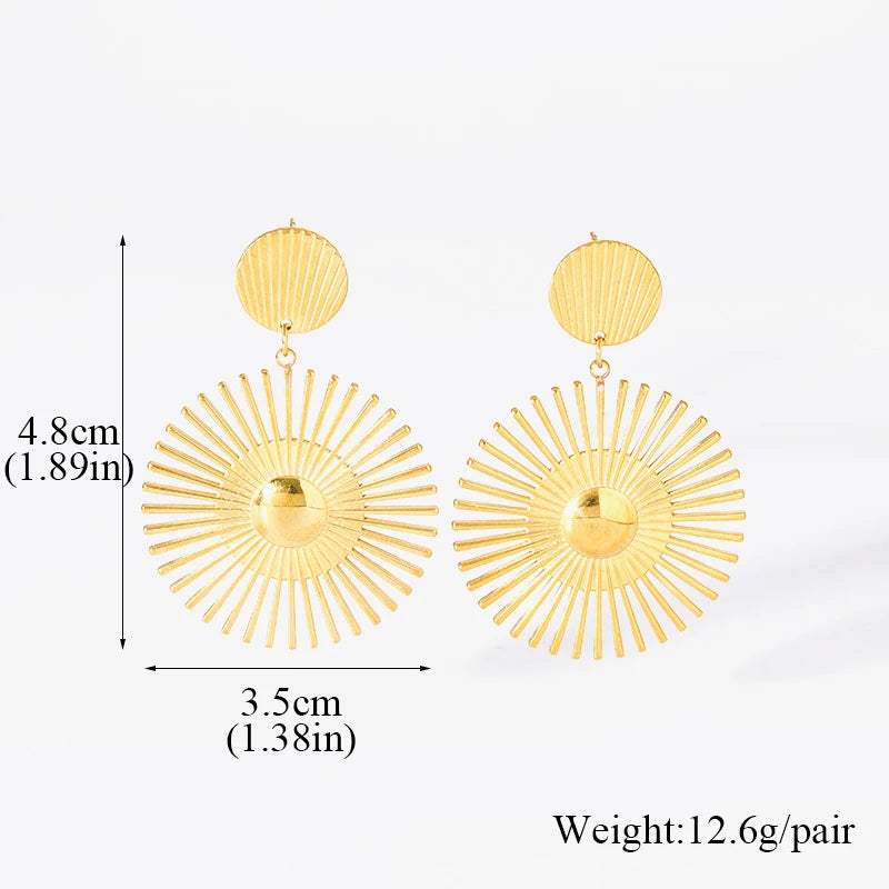 EILIECK 316L Stainless Steel Waterproof Gold Color Stud Earrings For Women Girl Fashion New Gift Ear Buckle Jewelry Bijoux