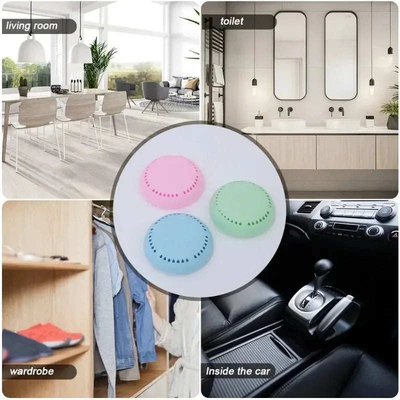 20/1Pcs Toilet Solid Air Freshener Aromatherapy Fragrance Lasting For Wardrobe Car Household Round Air Fresher Bathroom Supplies