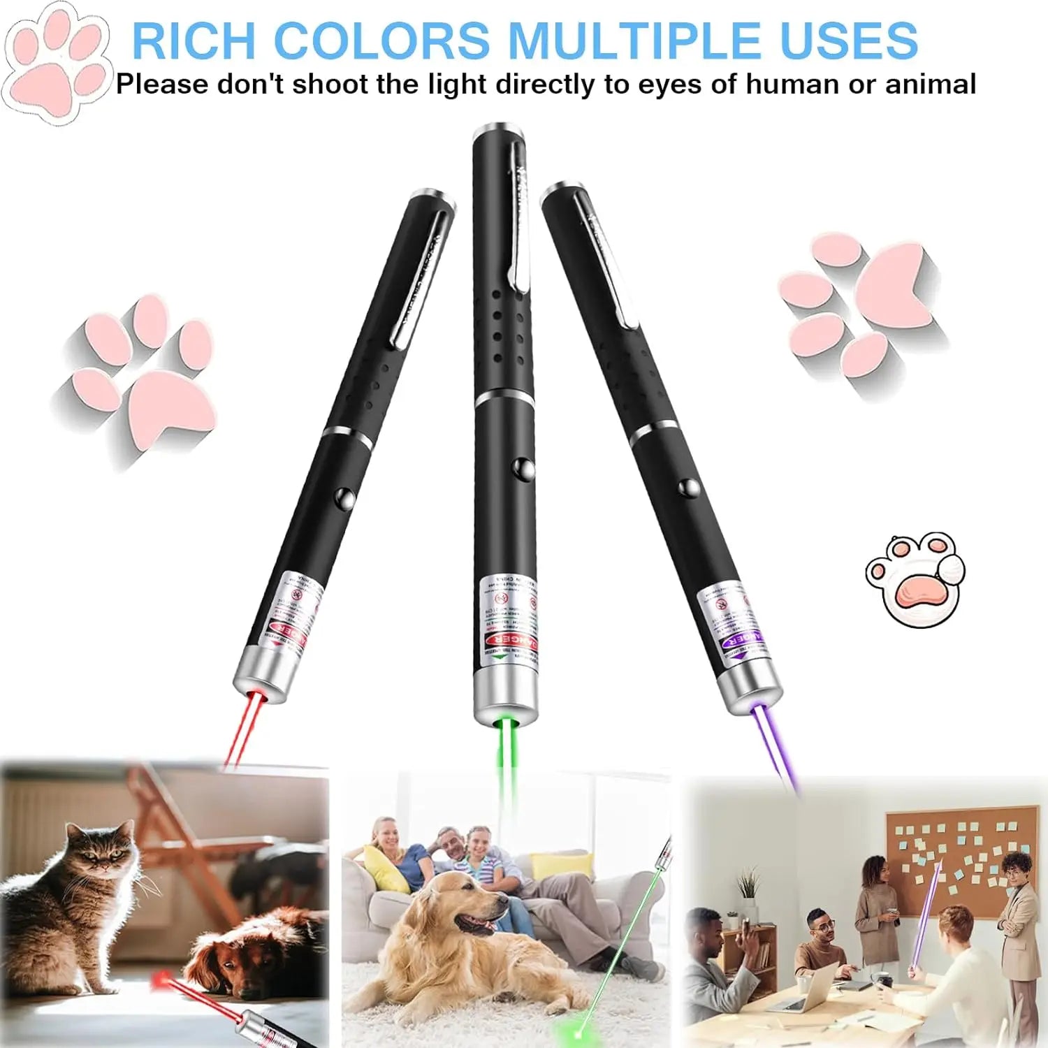 Mini 2 in1Cat Keychain Fun Pointer No battery Portable Laser pointer LED Training Torch Pet Cat Tickle Toy Flashlight