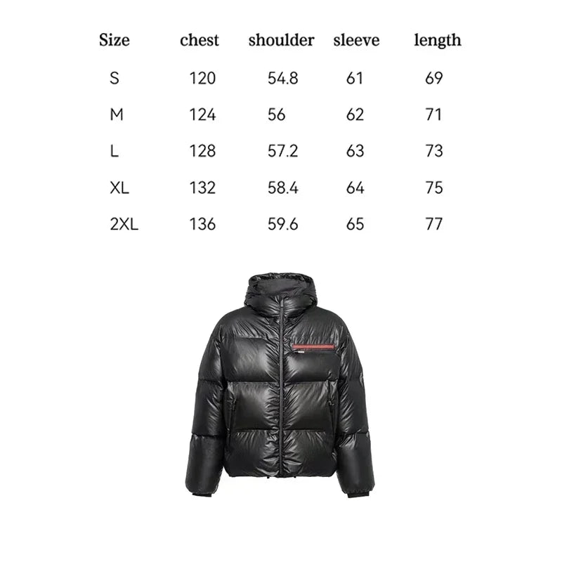 EOENKKY Couples Fashion Hooded Down Jacket Men's Short Bread Jacket Women's Casual Top Coat 1: 1 High Quality Winter Down Jacket