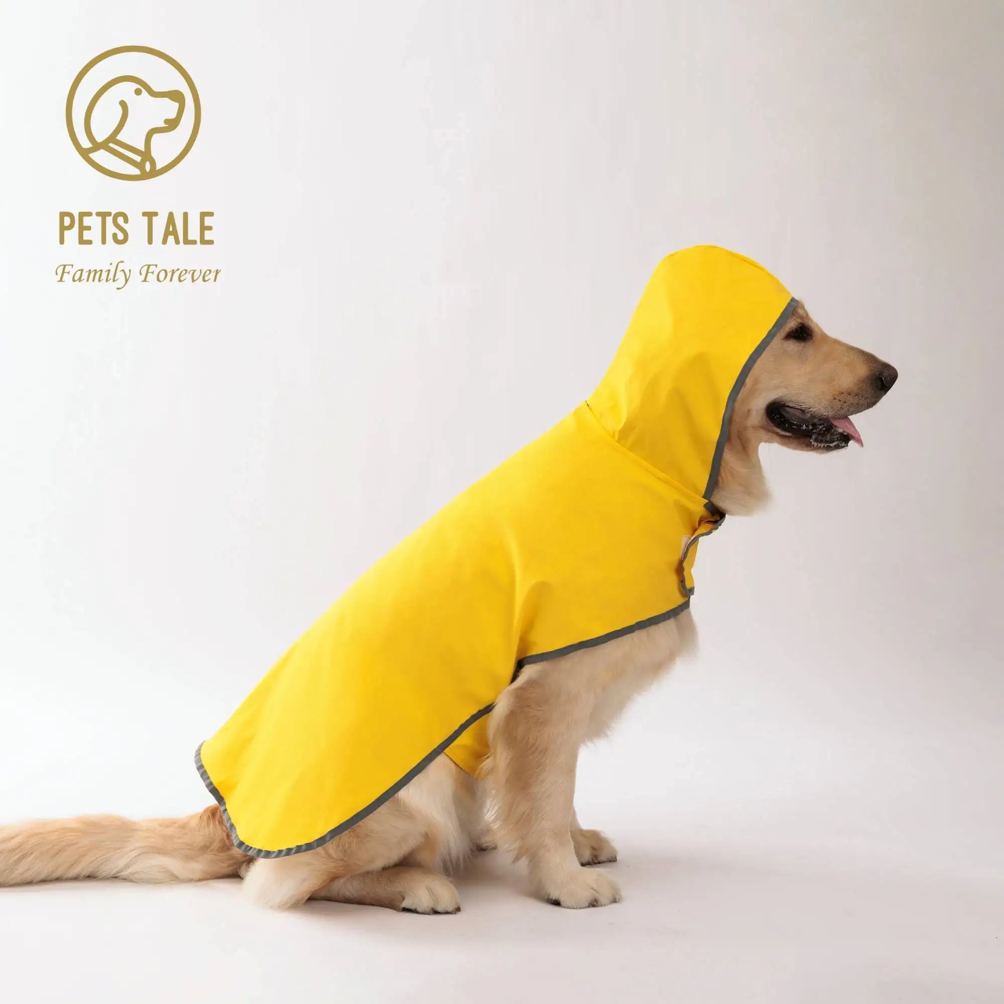 Keep Your Pup Dry & Stylish: Double-Layer Yellow Raincoat With Two-Way Wear!