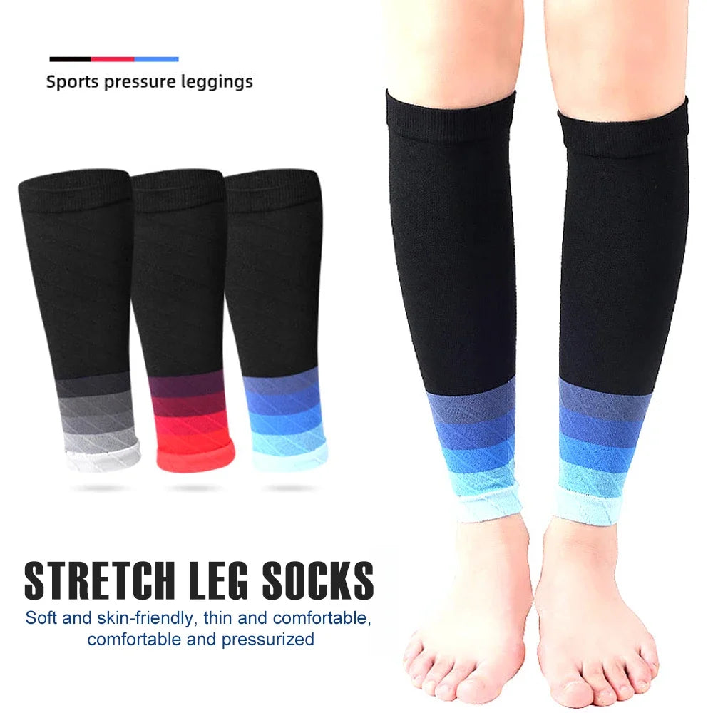 1Pair Sport Compression Calf Sleeves for Men & Women (20-30mmhg) - Footless Compression Socks for Shin Splints Running Cycling