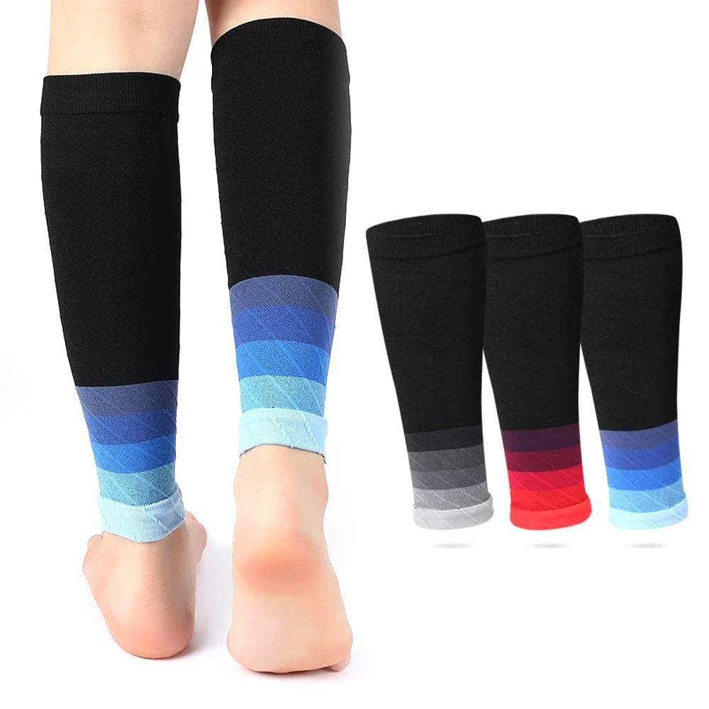 1Pair Sport Compression Calf Sleeves for Men & Women (20-30mmhg) - Footless Compression Socks for Shin Splints Running Cycling