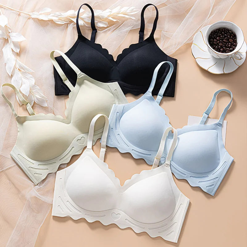 Sexy Seamless Bra Women Comfort Lingerie Sports Padded Tops Sexy Wireless Underwear Soft Bralette Support Bra Thin Intimates