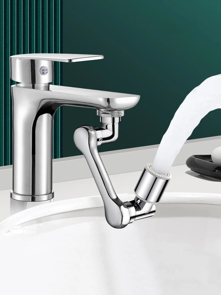 Metal Universal Rotation Extender Faucet Aerator Splash Filter Kitchen Tap Washbasin Faucets Bubbler Nozzle Robotic Arm