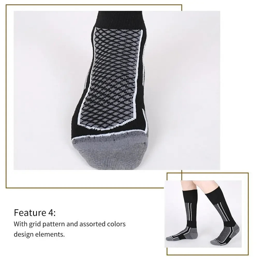 1 Pair Winter Warm Ski Stockings Thickening Hiking Socks for Women Men Anti-Cold Skiing Outdoor Sport Stockings Snow Accessories