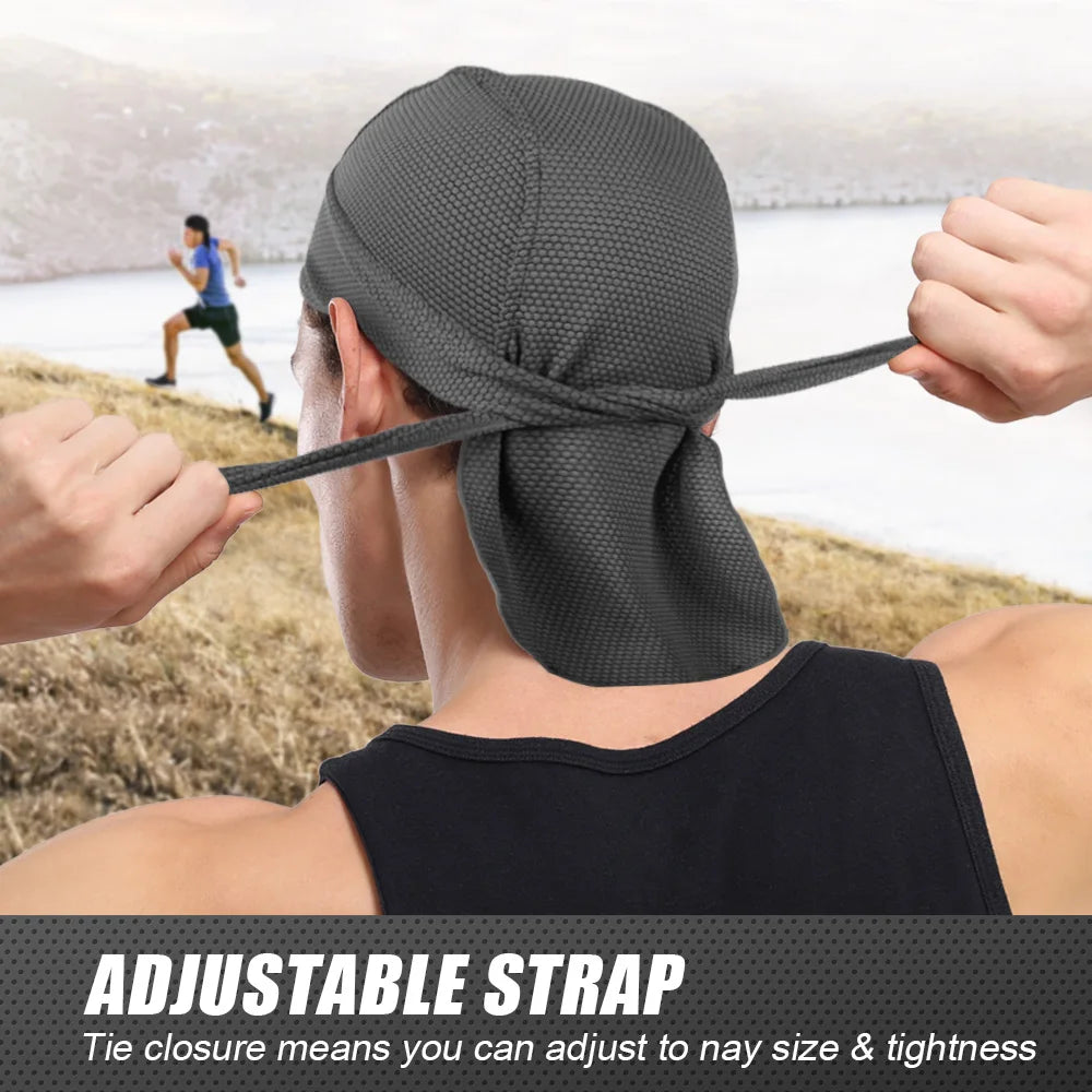 Durag Du-Rag Headwear Head Wrap Skull Cap Doo Do Rag Bandana Sports Beanies Hat Women Men Headscarf Cycling Pirate Caps Summer