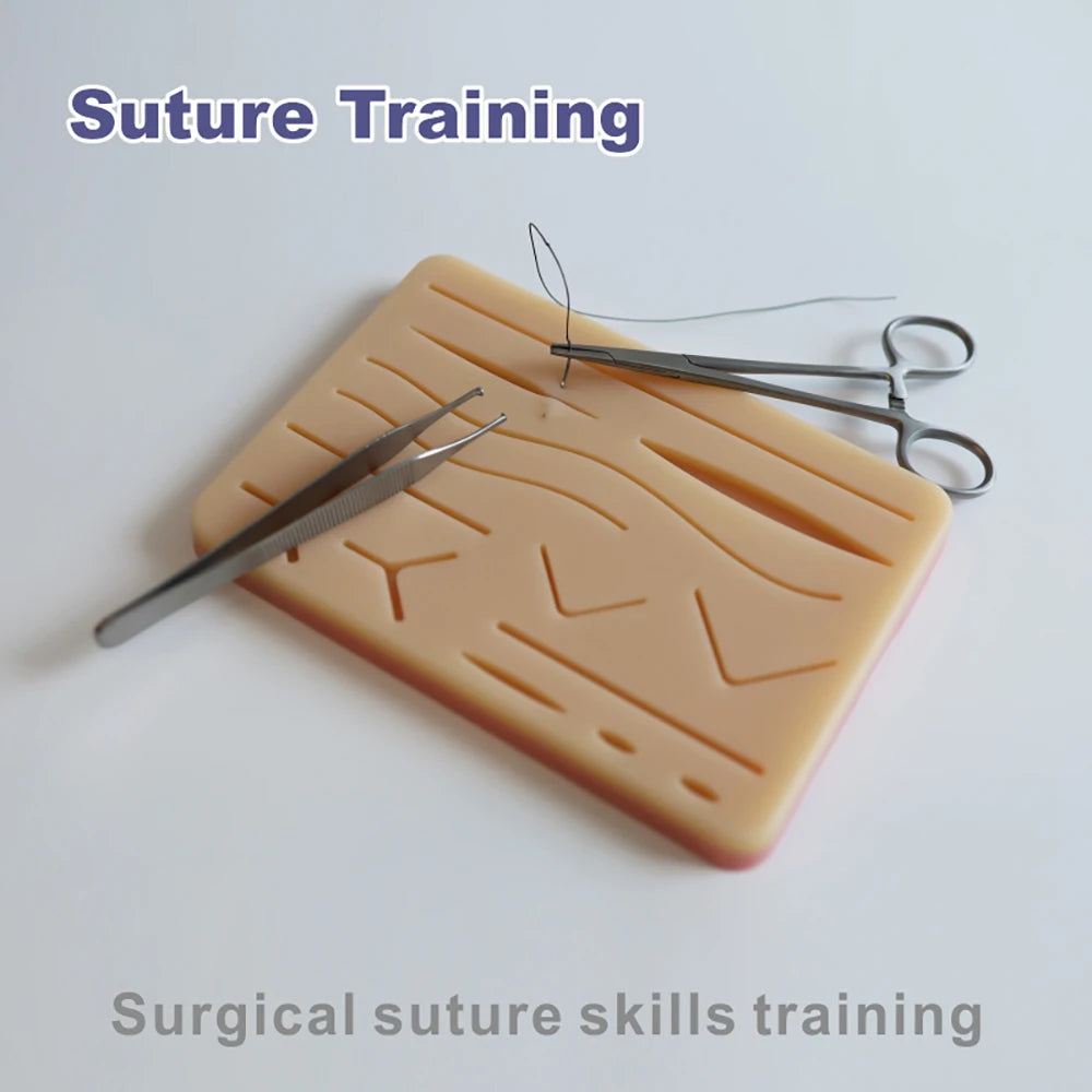 Medical Students Suture Practice Kit Surgical Training with Skin Pad Model Tool Set Educational Teaching Equipment