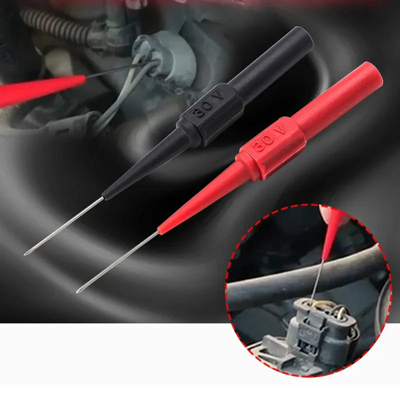 30V Car Tip Probes Diagnostic Tools Auto Multimeter Test Leads Extention Back Piercing Needle Tip Probes Mechanical Tools