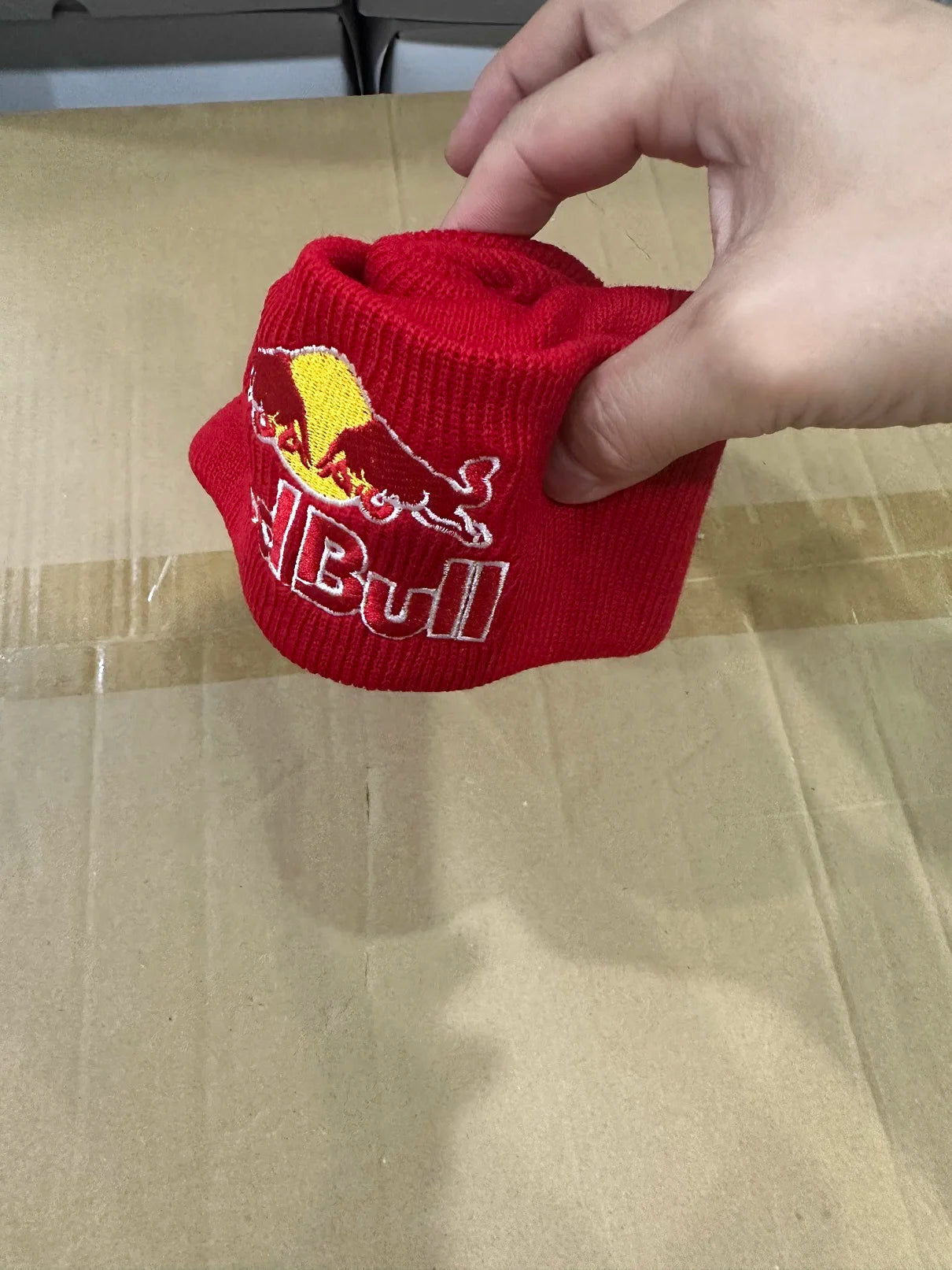 New Fashion 6 colors Red Bull High Quality Knitted Hat for Women and Men Casual Beanie Hat Cap Winter Soft Warm Caps Unisex