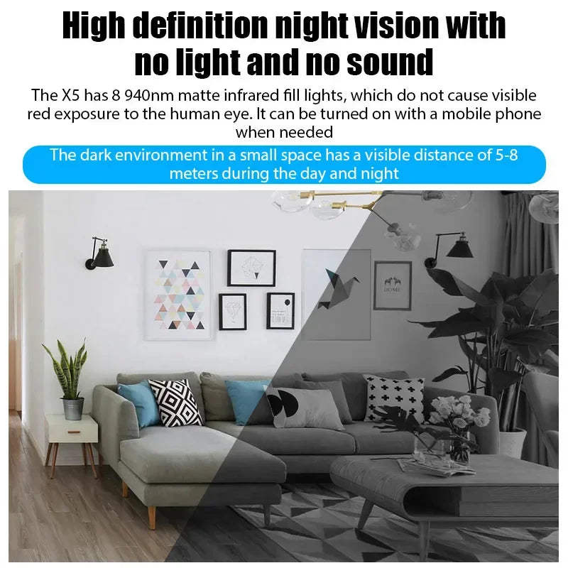 New X5 Camera Wireless 1080P Surveillance Security Video Cam Night Vision Motion Detect  Camcorder Mini Cam Monitor Smart Home