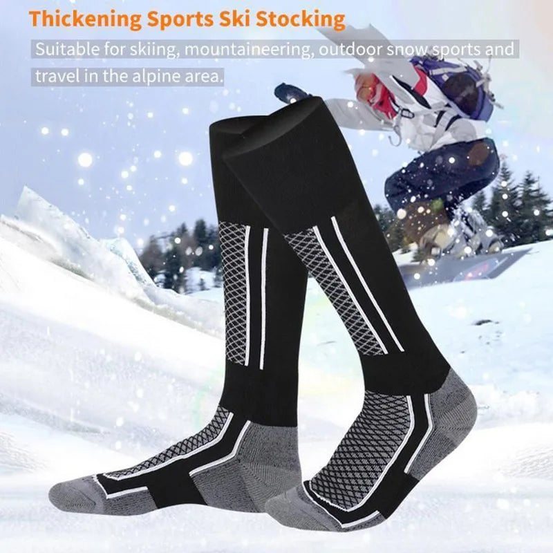 1 Pair Winter Warm Thickeing Ski Stokings Hiking Soks For Women Men Children Anti-Cold Skiig Outdoor High Sports Stockis