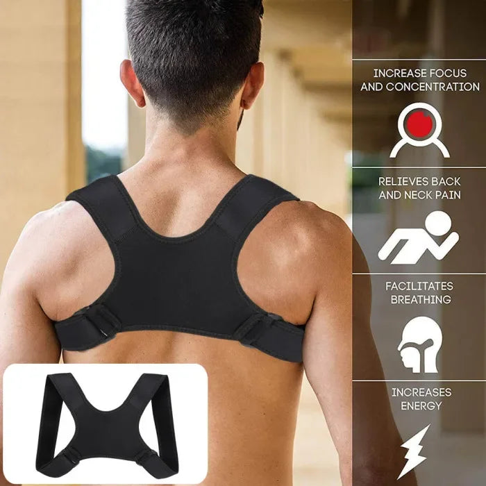 Adjustable Posture Corrector for Men & Women, Back Fracture Support, Clavicle & Spine Shoulder Brace Belt for Comfort