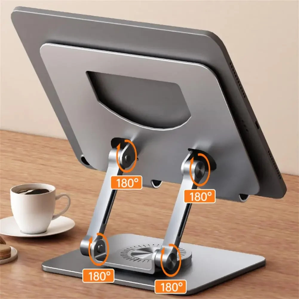 360° Rotatable Tablet Stand Adjustable Foldable Desktop Stand Holder Compatible For 4.7-12 Inch Ipad Pro/Air/Min Laptop Tablet