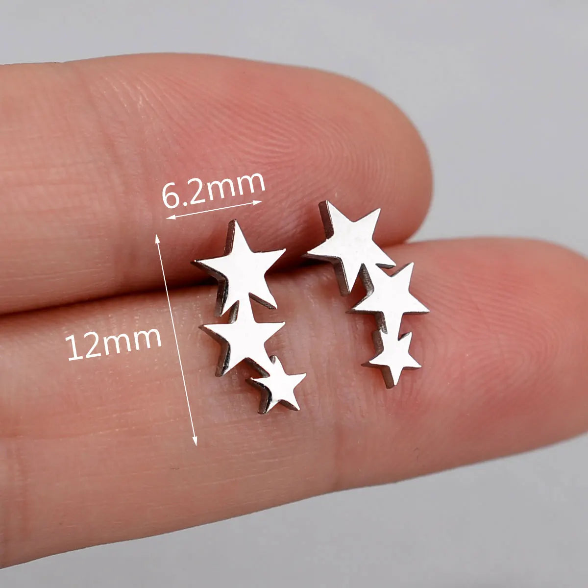 2 Pcs Stainless Steel Small Studs Earring Gold Color Star Moon Butterfly Snake Mini Earring for Women Men Piercing Ear Jewelry