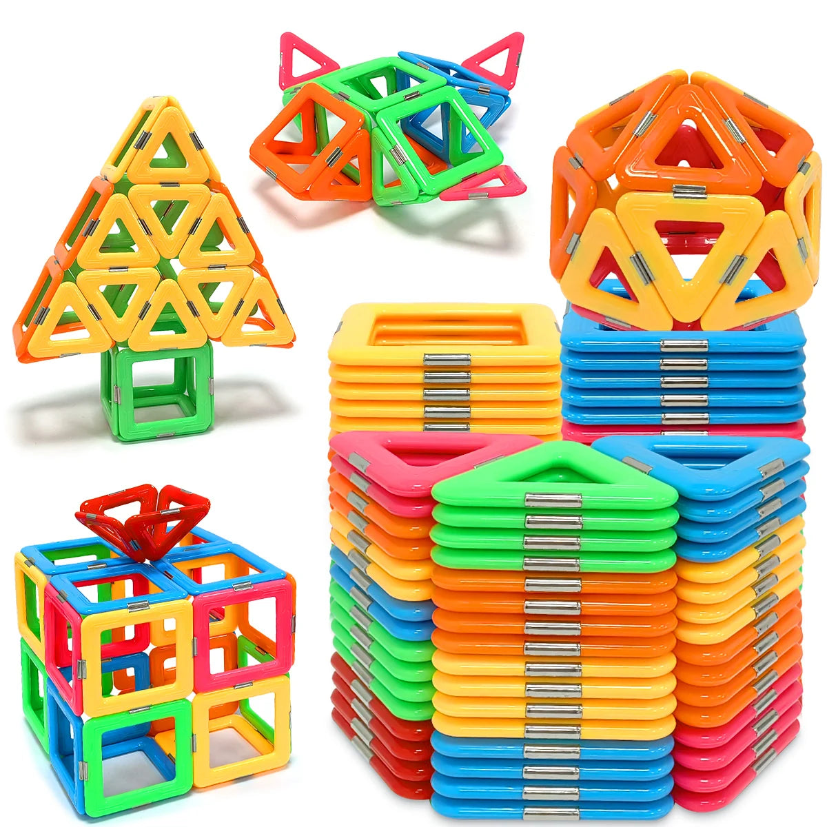 Magnetic Building Blocks Big Size STEM Toys Learning Educational Constructor Set Magnet Toys For Children Toys for Kids Gifts