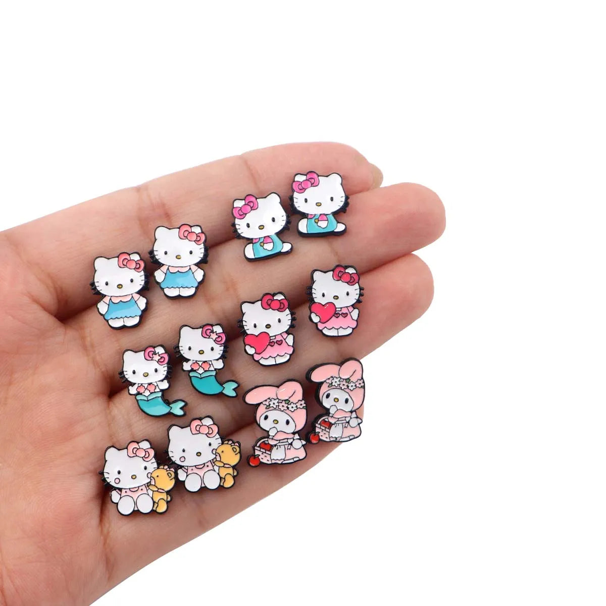 Cute Cartoon Kitty Earrings For Young Girl Stud Earring Trendy Stainless Steel Earrings Ear Piercing Fashion Jewelry Party Gifts