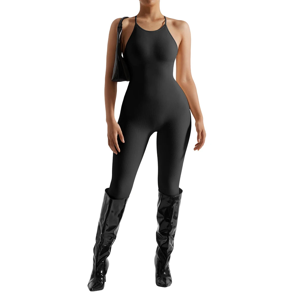 Bodysuit Women Jumpsuit Summer Romper Overalls Sportswear Fashion Streetwear Women Overalls One Piece Fitness Sports Bodysuits