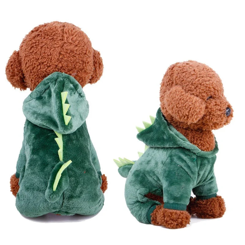 Coral Fleece Cosplay Costume for Pet, Cute Dinosaur, Tiger, Cow, Pet Clothes, Warm Dog Hoodies, Cat Coat, Dogs Costumes, Funny