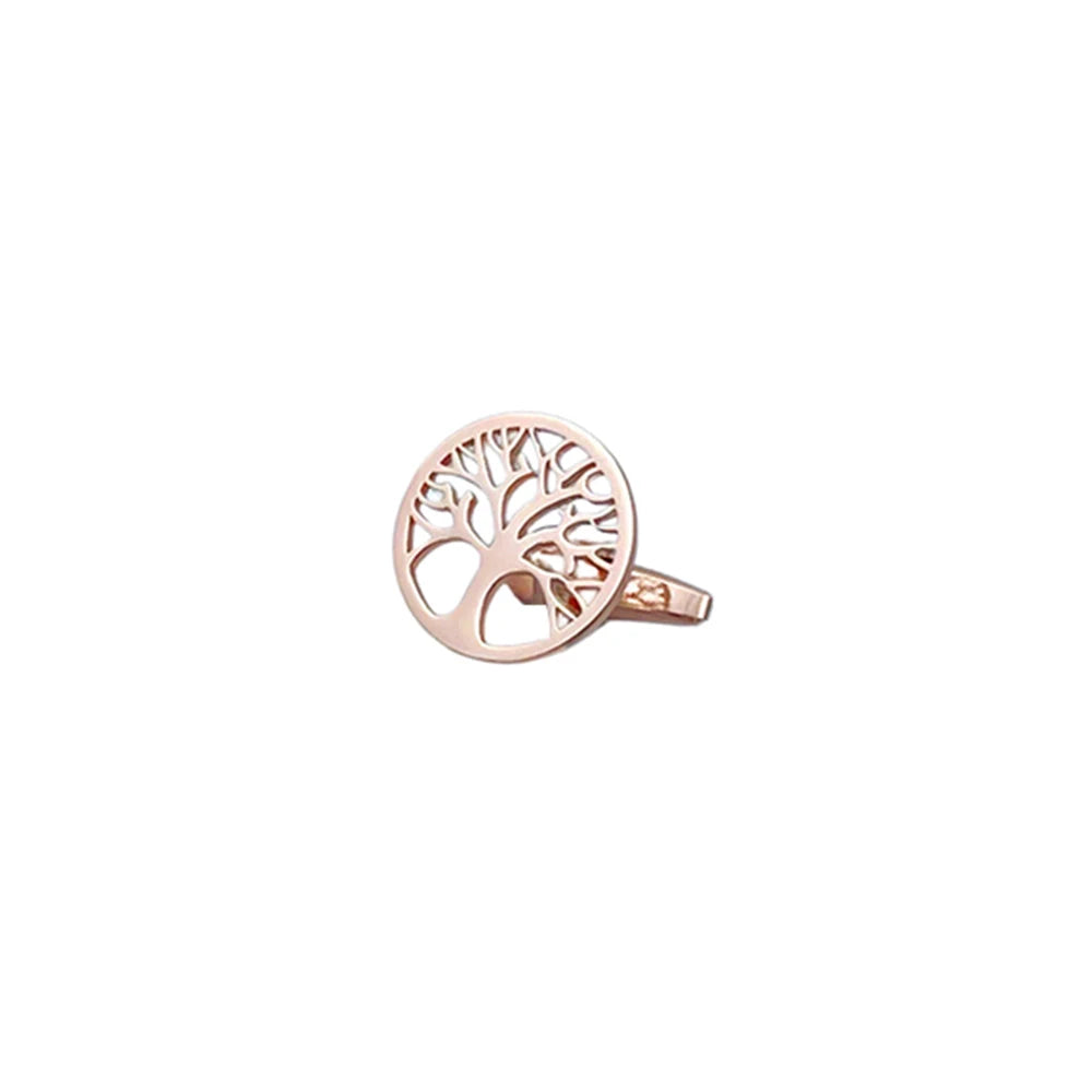 Round Tree of Life Cufflinks Tie Clips Stainless Steel Tree Sleeves Button Luxury Design Mens Shirt Wedding Jewelry Charms