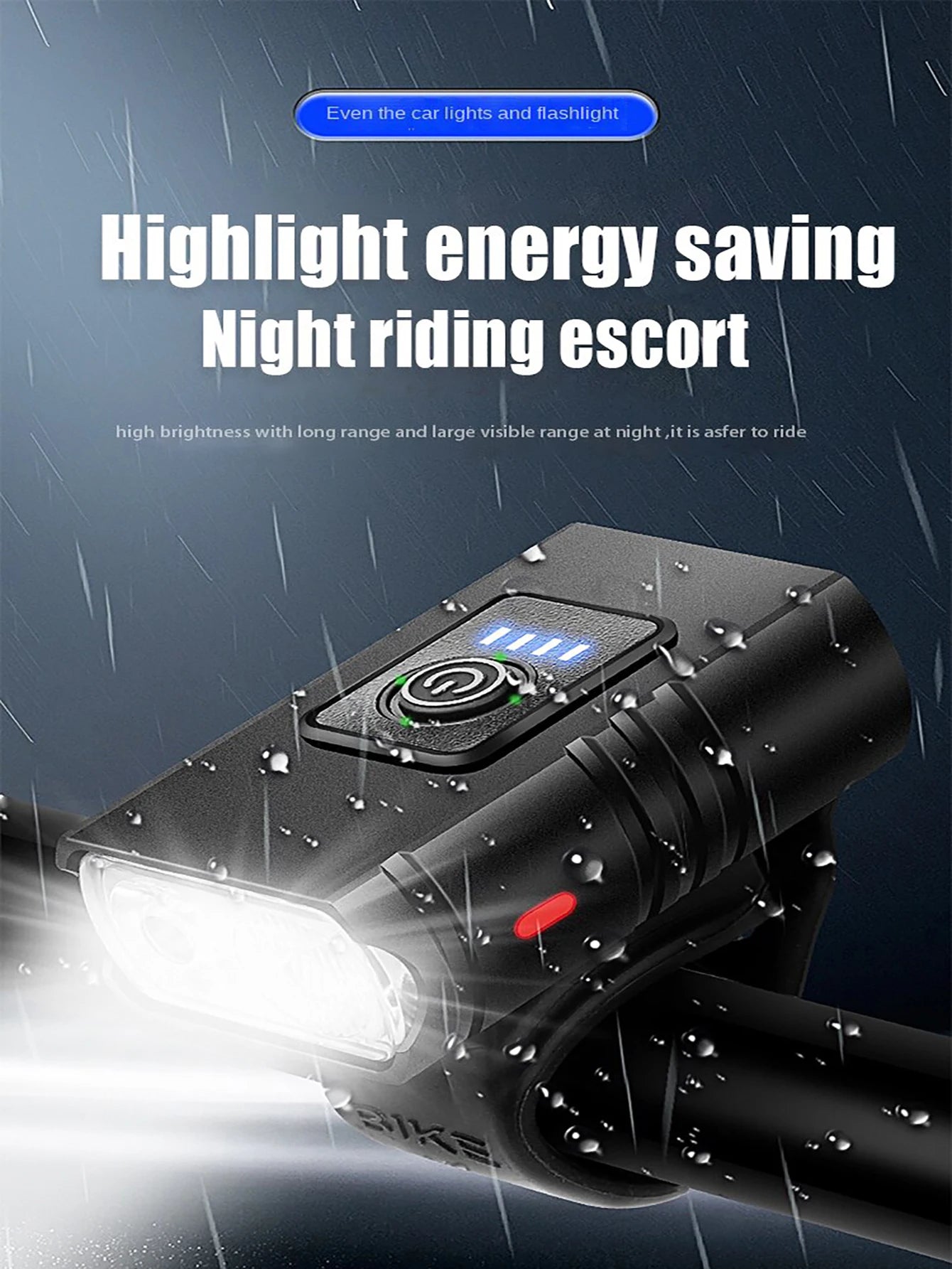 2T6 LED Bicycle Front Light 1000LM Aluminum Alloy Bike Light Headlight USB Rechargeable MTB Mountain Bicycle Lamp