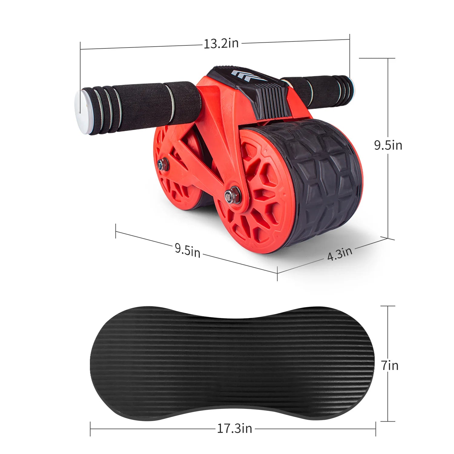 leikefitness Ab Wheel Roller Automatic Rebound with Knee Pad Mat,Core Muscle Ab Trainer with Intelligent Display, Ab Workout Equ