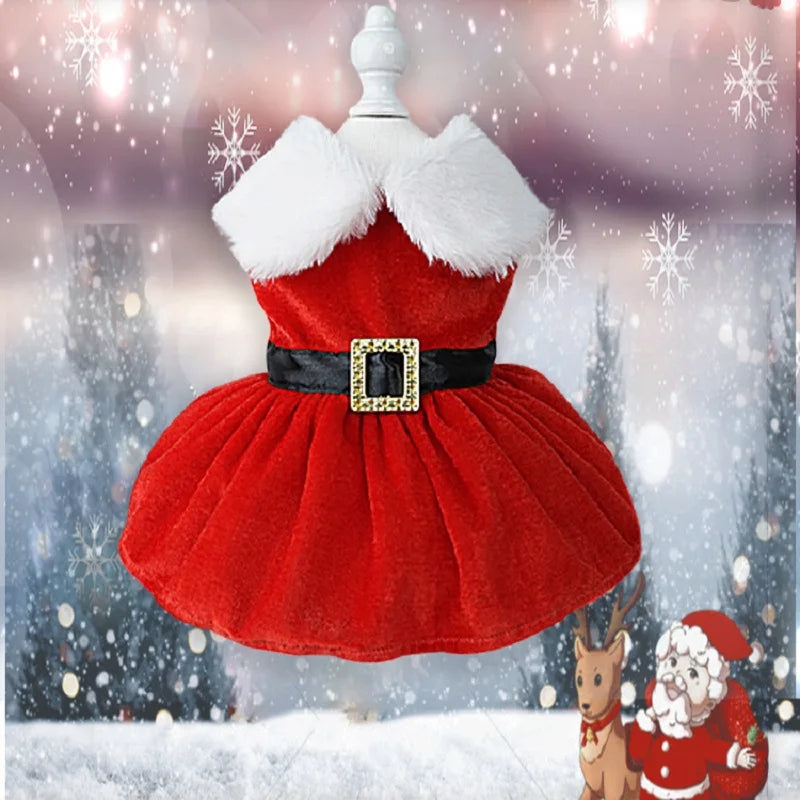 Christmas Dog Dresses For Small Dogs Clothes Summer Christmas Cosplay Cat Pet Dog Dress Fancy Princess Puppy Dress