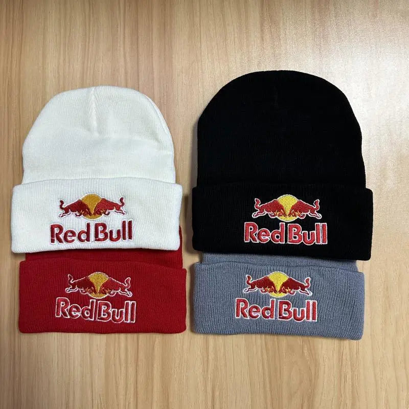 New Fashion 6 colors Red Bull High Quality Knitted Hat for Women and Men Casual Beanie Hat Cap Winter Soft Warm Caps Unisex